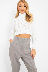 Tartan High Waist Tapered Cigarette Trousers - Maddy-Trousers
