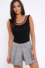 Tartan Pleated Mini Shorts - Leonie-Shorts