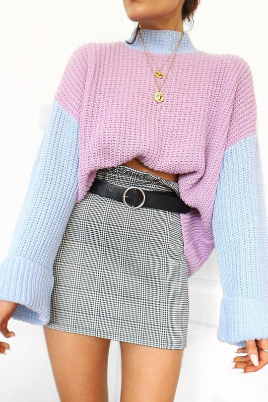 Tartan Ruffle Hem Mini Skirt - Alisha