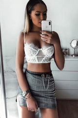 Tartan Side Split Skirt - Selma-Skirts