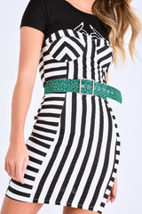 Teal Leopard Print Wide Belt - Myanni-Belts