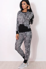 Terma Black Snakeskin Loungewear Set-Loungewear