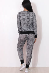 Terma Black Snakeskin Loungewear Set-Loungewear