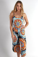 Theo Spiral Culotte Playsuit-Playsuits