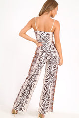 Tiger Print Wide Leg And Crop Top Co-Ord -Sanvi-Co-ords