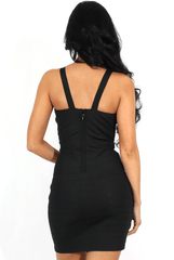 Tina Black Bodycon Dress-Dresses