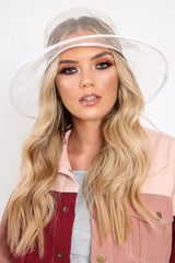 Transparent White Oversized Hat - Elvi-Hats