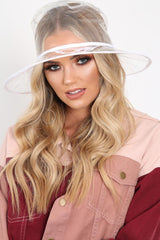 Transparent White Oversized Hat - Elvi-Hats