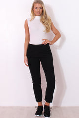 Tromar Black Skinny trousers-Trousers