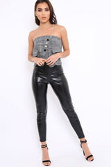 Tweed Wrap Front Bandeau Crop Top - Sofie-Tops