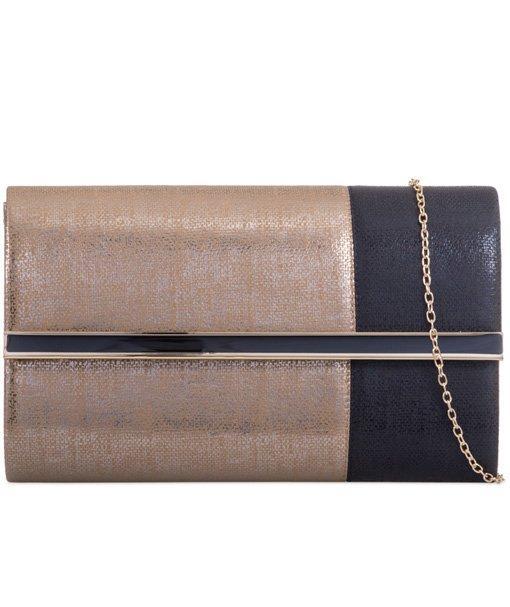 Two Tone Glitter Clutch - Kara-Bags