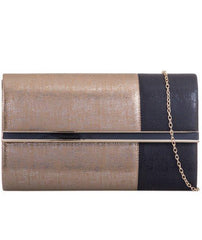 Two Tone Glitter Clutch - Kara-Bags