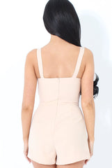 Veronica Nude Cut Out Playsuit-Playsuits