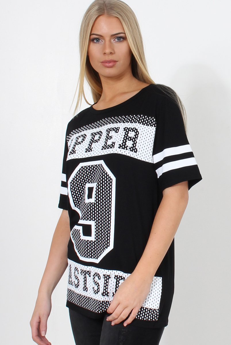 Vixon Black Slogan Tshirt-Shirts