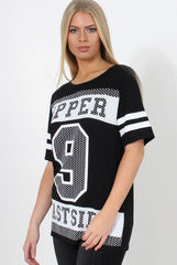 Vixon Black Slogan Tshirt-Shirts