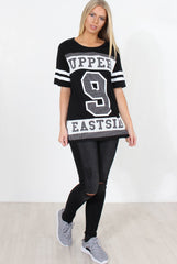 Vixon Black Slogan Tshirt-Shirts