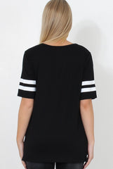 Vixon Black Slogan Tshirt-Shirts