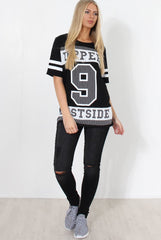 Vixon Black Slogan Tshirt-Shirts