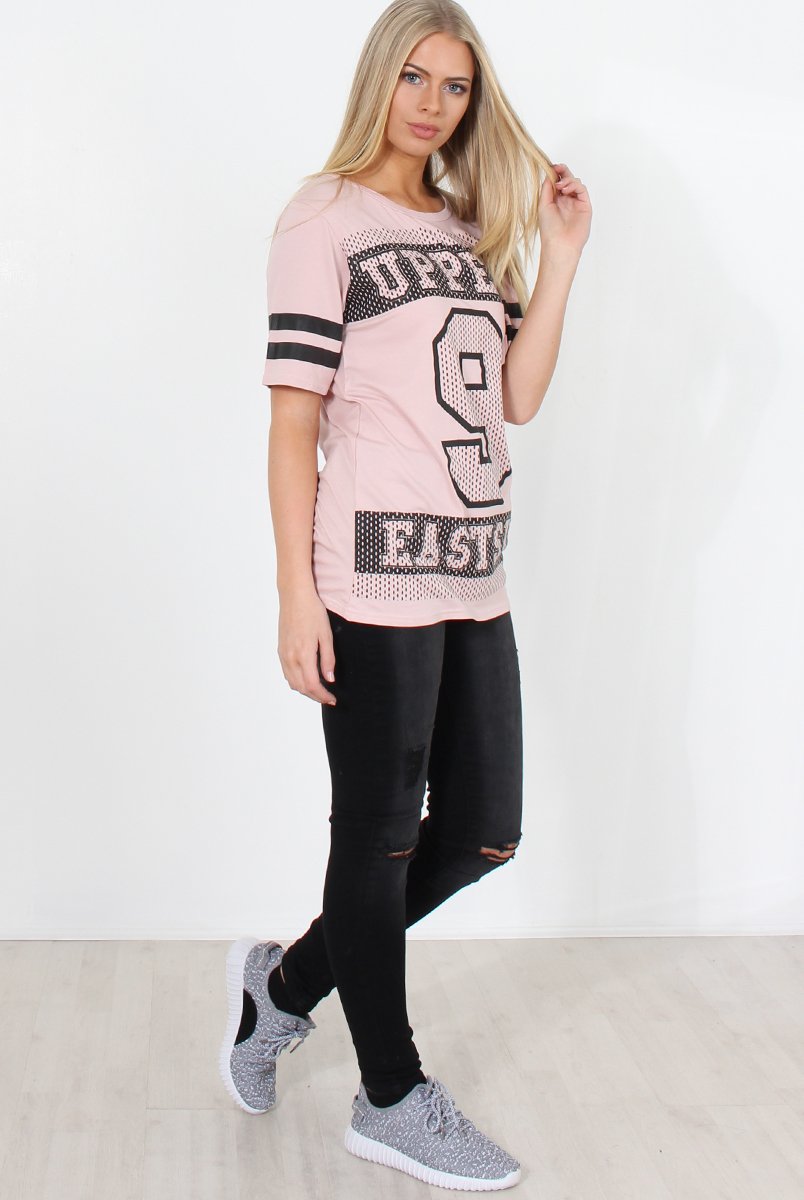 Vixon Nude Slogan Tshirt-Shirts