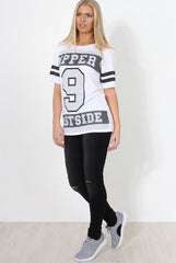 Vixon White Slogan Tshirt-Shirts