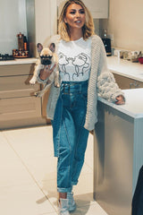 White Abstract Kissing T-Shirt - Raela-Tops