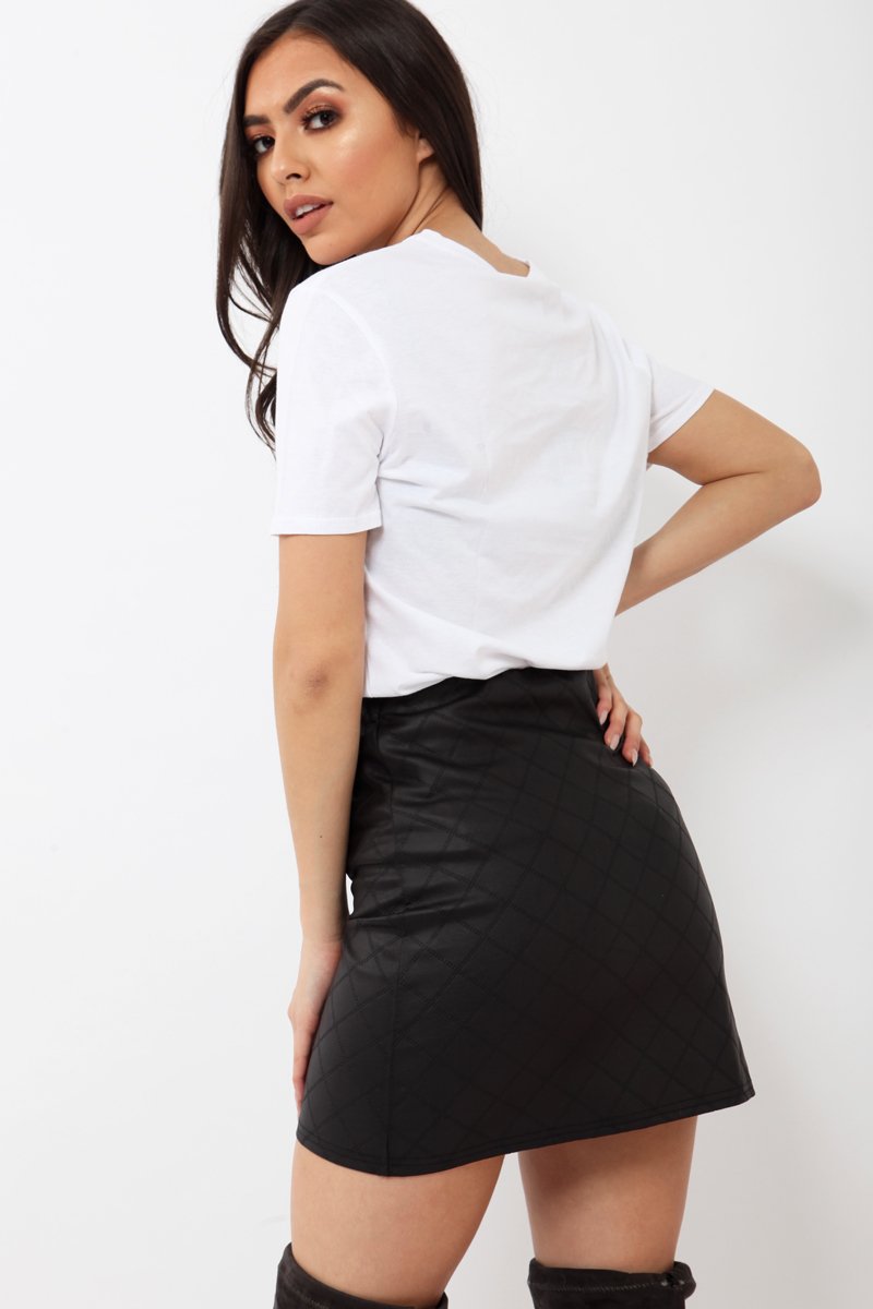 White Always Perfect Slogan T-shirt - Analise-Tops