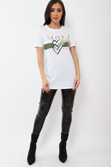 White Amour Always Slogan T-shirt - Esmay-Tops