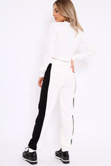 White And Black USA Side Stripe Tracksuit - Simmy-Co-ords