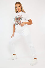 White Arizona Slogan T-shirt - Jelina-T-shirt