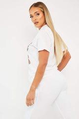 White Arizona Slogan T-shirt - Jelina-T-shirt