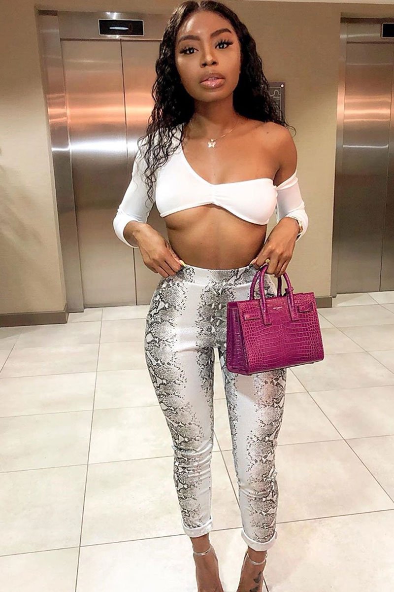 White Asymmetric Crop Top - Nicki-Crop Tops