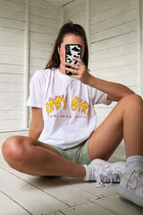 White Baby Girl Flames T-shirt - Eddie-T-shirt