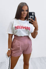 White Baby Girl Pink Flames T-shirt - Zeila-T-shirt