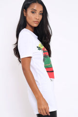 White Be You Slogan T-shirt - Jackie-Tops