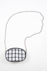 White Black Plaid Bum Bag - Keyra-Bags