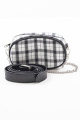 White Black Plaid Bum Bag - Keyra-Bags