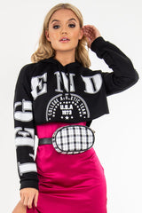 White Black Plaid Bum Bag - Keyra-Bags