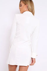 White Blazer Dress - Maura-Dresses