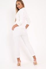 White Blazer and Trousers Co-Ord - Rossie-Co-ords