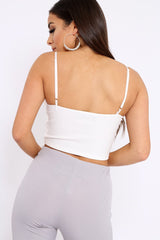 White Bow Extreme Crop Top - Rossi-Tops