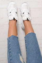 White Chunky Lace Up Trainers - Dita-Trainers