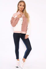 White Contrast Oversized Denim Jacket - Keeli-Denim Jackets