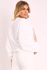 White Couture Graphic Sweatshirt - Verity-Sweatshirts
