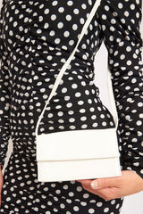 White Croc Folded Clutch Handbag - Verlie-Bags