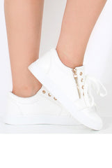 White Croc Textured Pumps - Addison-Shoes