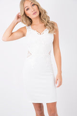 White Crochet Lace Body Dress - Tula-Dresses