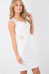 White Crochet Lace Body Dress - Tula-Dresses
