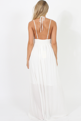 White Crochet Maxi Dress - Beverly-Dresses