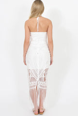 White Crochet Tassel Skirt - Faye-Skirts