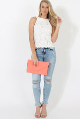 White Crochet Top - Marley-Tops